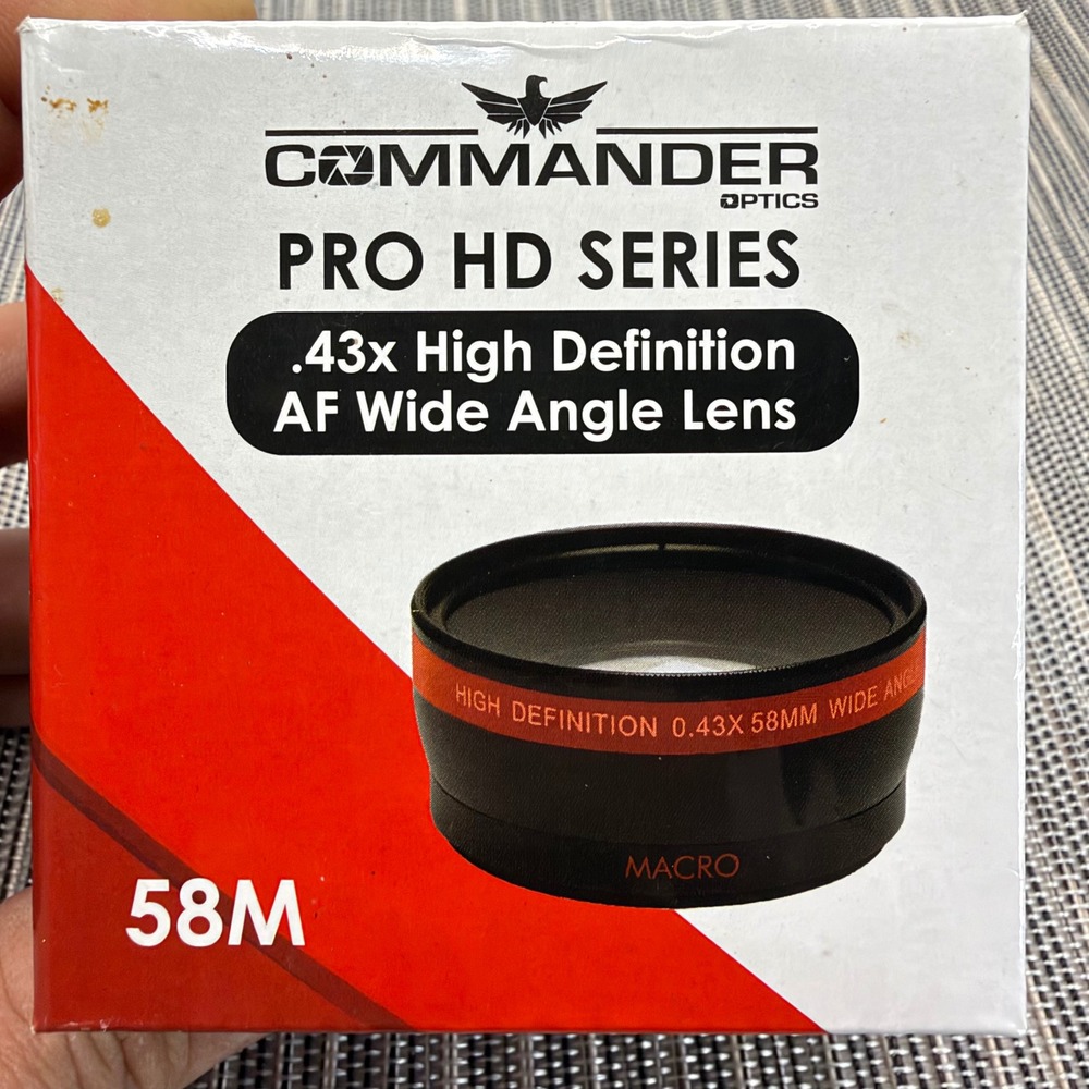 Commander Optics 58mm 0.43x HD Wide Angle Macro Lens AF CO-WAL-43 Black